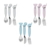 B-Zestaw sztućców dla dzieci silkon/Inox blue