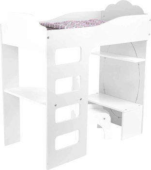 Łóżko piętrowe dla lalek z biurkiem 12025- Small Foot