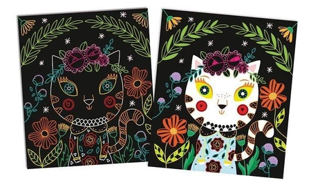 Zestaw kreatywny Do zdrapywania Koty 5+, Janod