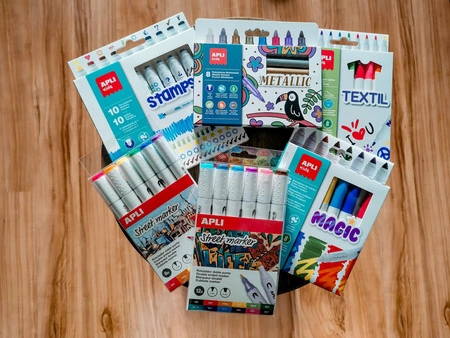 Flamastry do robienia kresek Apli Kids - 8 kolorów