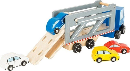 Metalowa zabawka samochód Transporter 8588-Small Foot, pojazdy dla dzieci