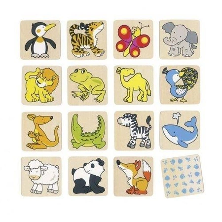 Memo Pingwin z przyjaciółmi, 56700-goki, gry pamięciowe, drewniane