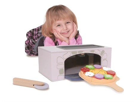 Drewniany piec do pizzy +dodatki kuchnia ECOTOYS