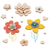 Drewniane krążki do kreatywnych zabaw Kwiaty 75 el. 58373