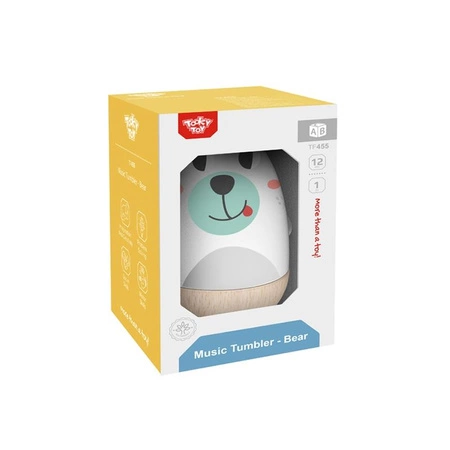 TOOKY TOY Drewniana Grzechotka Zabawka Muzyczna Figurka Miś dla Dzieci