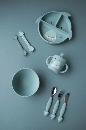 Silikonowe Łyżeczki 2 szt. - Rekin Trixie Baby