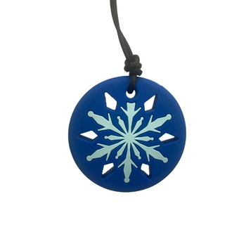 Gryzak terapeutyczny, płatek śniegu, granatowy, Jellystone Designs