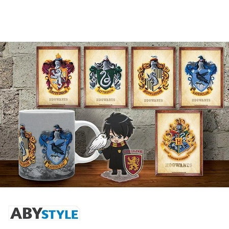 Hogwart Zestaw: Kubek + Grafika Akrylowa 2D + Pocztówki Harry Potter