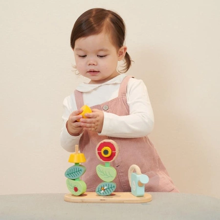 CLASSIC WORLD Układanka Klocki Piramidka dla Dzieci Ogródek Konewka 11 el.