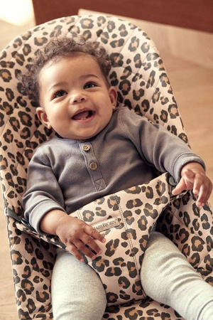 BABYBJORN - leżaczek BLISS COTTON, Beż/Leopard