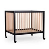 Childhome PLAYPEN 97 BLACK/NATUREL + WHEELS