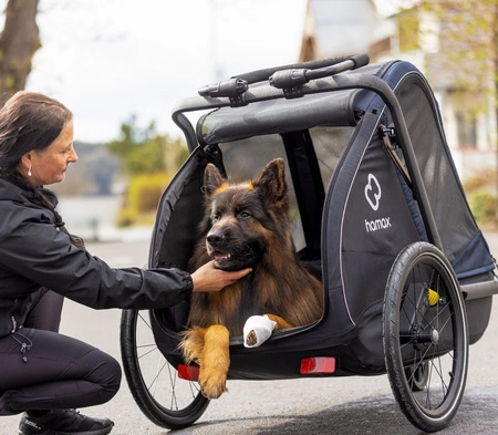 Hamax - Przyczepka rowerowa dla psa - Pluto L do 45 kg - Blue / Black