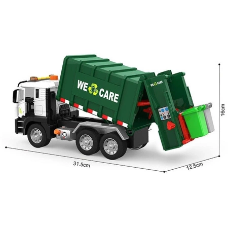 WOOPIE Śmieciarka Ciężarówka Segregacja Śmieci - skala 1:10