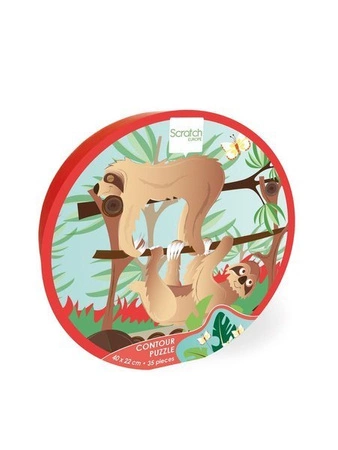 Scratch, Puzzle konturowe Leniwce 35 elem.