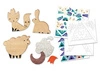 Auzou Zestaw do dekorowania Drewniane zwierzątka 91629