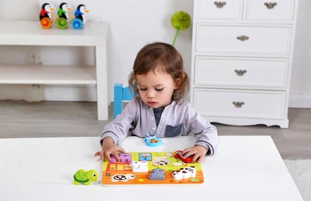 TOOKY TOY Grube Puzzle Zwierzęta Domowe Dopasuj Kształty