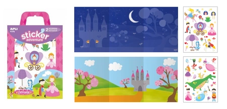 Zestaw naklejek z 2 planszami Apli Kids - Księżniczka