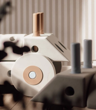 MODU - zestaw 4 piankowych kół, karmelowe