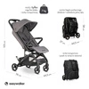 Easywalker Miley² Kompaktowy wózek spacerowy z torbą transportową Marble Grey