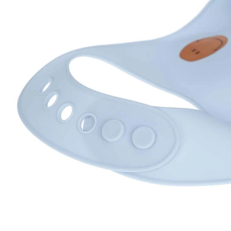 Lassig Śliniak silikonowy z kieszonką Happy Rascals Smile sky blue