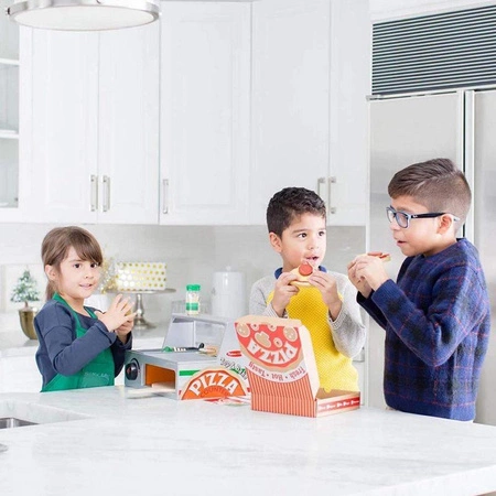 Top & Bake - drewniana lada i piec do robienia pizzy 34 el 19465- Melissa & Doug, zabawa w gotowanie