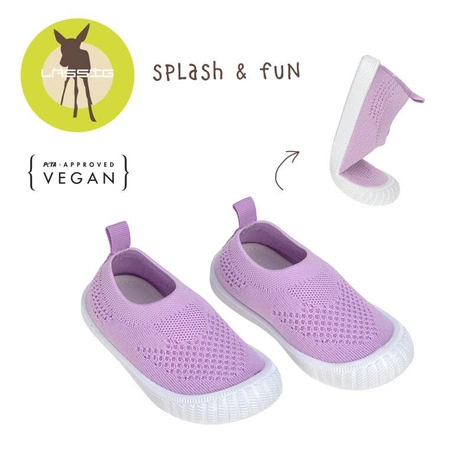 Lassig Ultrawygodne elastyczne trampki dziecięce z antypoślizgową podeszwą Splash & Fun lilac, rozm. 23
