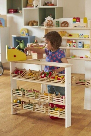 Drewniany sklep dla dzieci 51498 Goki biel/natura