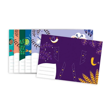 Zestaw kreatywny Przestrzenne kartki pop-up 3D Zwierzęta 6+, Janod