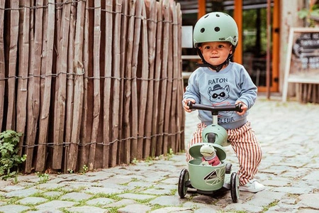 SCOOTANDRIDE Highwaykick 1 Lifestyle 2w1 Jeździk i hulajnoga z zamykanym schowkiem 1-5 lat Green Lines