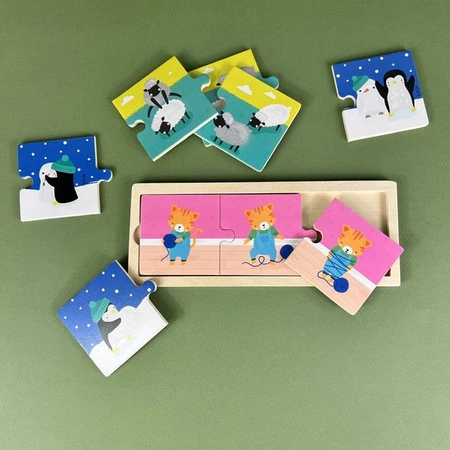 Auzou Puzzle drewniane - Codzienne historie 98925