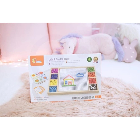 Drewniana układanka 2w1 Moziaka Chińczyk Viga Toys Montessori