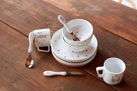 Lassig Komplet naczyń z porcelany Tiny Farmer Owieczka/Gąska