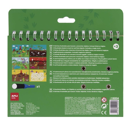 Książeczka z magiczną latarką - dinozaury