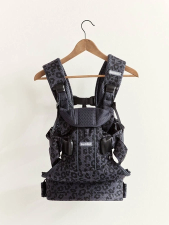 BABYBJORN ONE AIR 3D MESH - nosidełko, Antracyt/Leopard