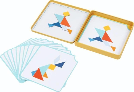 Tangram w metalowym pudełku 56654- Goki, układanki magnetyczne