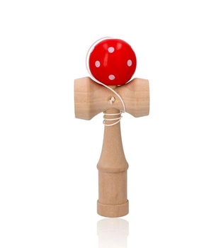Gra drewniana Czerwona Kendama 62931-Goki, zabawki zręcznościowe