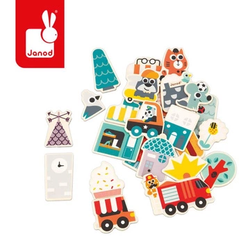 Magnesy Miasto 24 szt. 2+, Janod