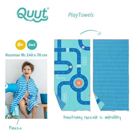 QUUT Dwustronny ręcznik plażowy PlayTowels M (140 x 70cm) Road