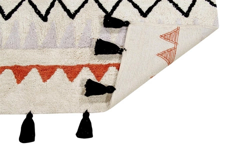 Lorena Canals Dywan bawełniany Azteca Natural Terracota 140 x 200 cm