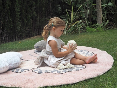 Lorena Canals Dywan bawełniany Butterfly Nude Ø 160 cm