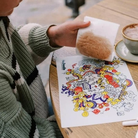 HeyDoodle Mata silikonowa do kolorowania A4 - Słoneczne Bazgrołki