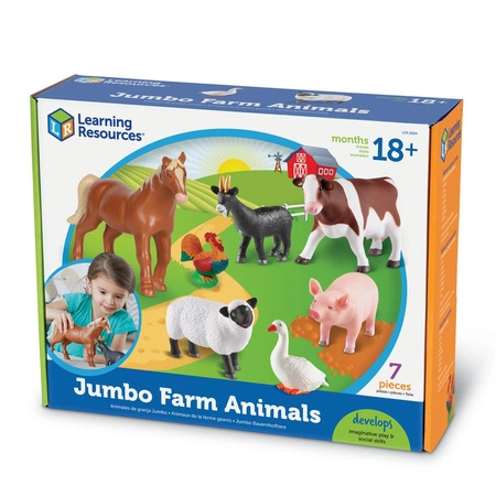 Duże Figurki, Zwierzęta na farmie, Zestaw 7 szt.