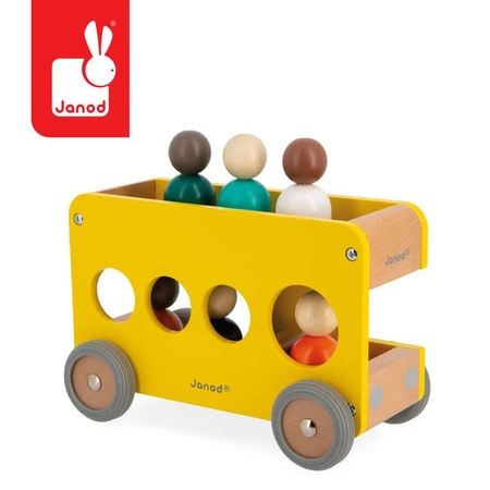 Szkolny autobus drewniany Bolid 2+, Janod