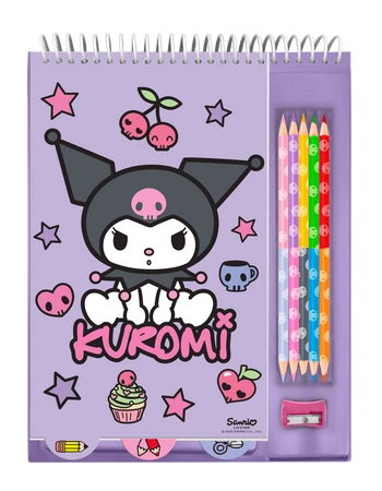 Notatnik z kredekami i temperówką Kuromi KU00014