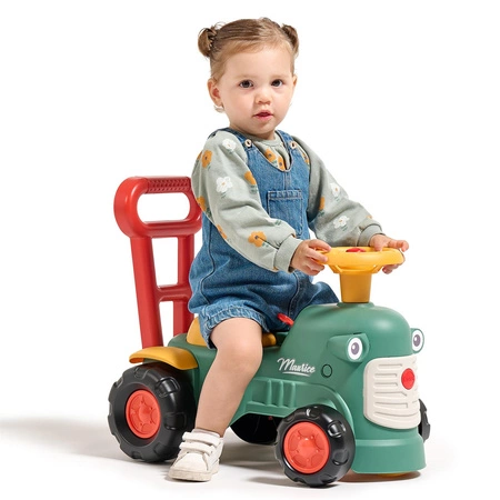 FALK Maurice Traktorek Jeździk Zielony Pchacz Odpychacz Schowek od 1 roku