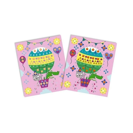 Zestaw kreatywny Kryształki i naklejki Fiesta 4+, Janod