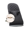 BABYBJORN - leżaczek BLISS COTTON, Czarny + Zabawka Googly Eyes Black & White
