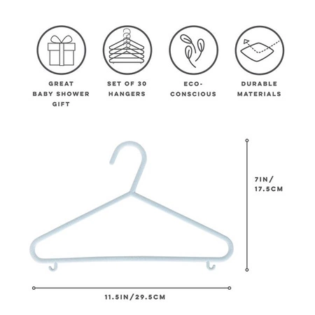 3 Sprouts Wieszaki dla Dzieci EKO Blue 15szt.