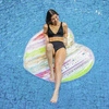 The Swim Essentials Luksusowy materac do pływania Serce Tęcza 2020SE47