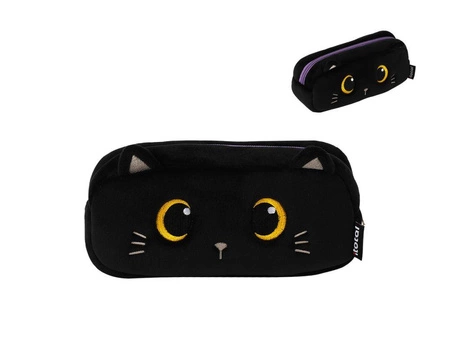 Pluszowy piórnik czarny kot Cat lovers